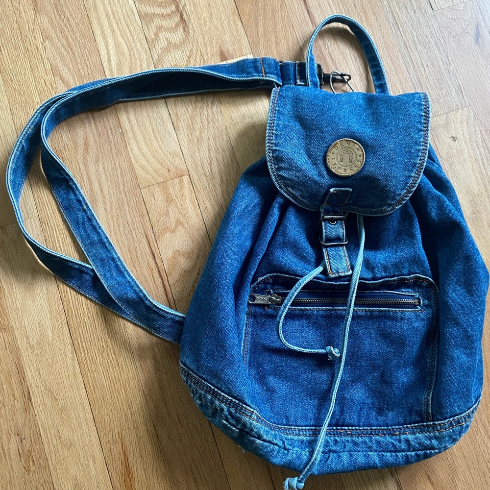Vintage Denim Blue Backpack